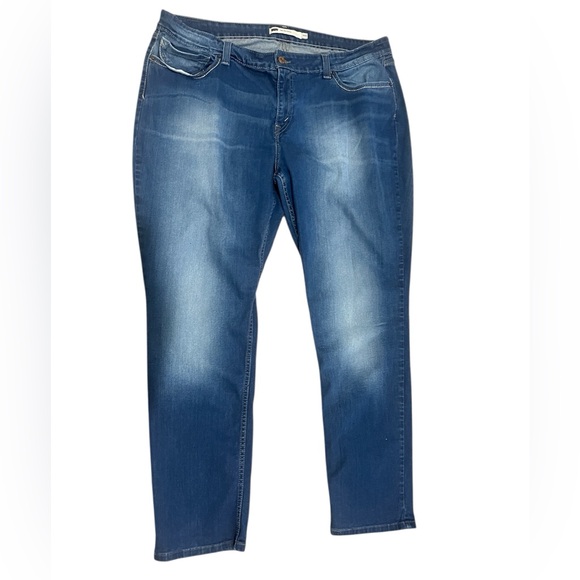 Levi's Blue Straight Leg Jeans with Gradient Wash - Picture 1 of 7